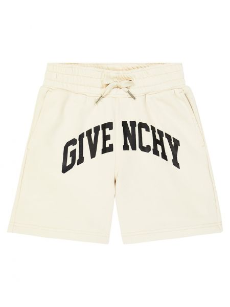 Shorts i bomull i jersey för pojkar Givenchy Kids vit