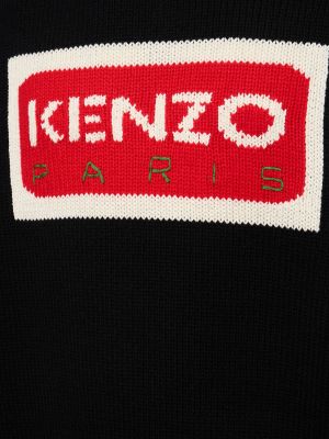Вълнен пуловер Kenzo Paris черно