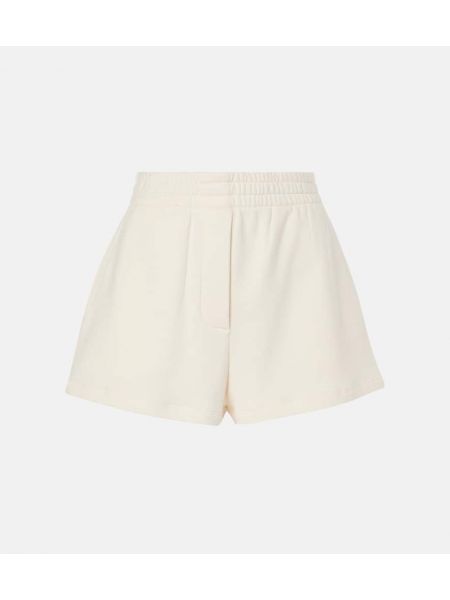 Bomull fleece shorts Prada hvit