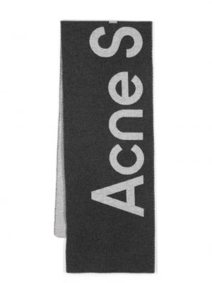 Sciarpa di lana Acne Studios grigio