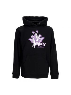 Fleece hoodie Obey schwarz