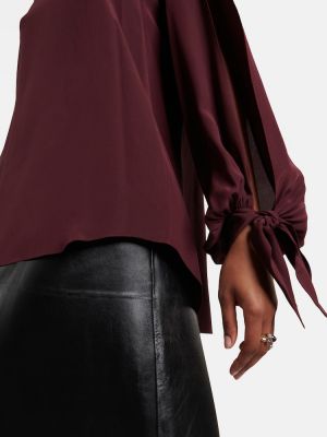 Копринена блуза Chloã© виолетово