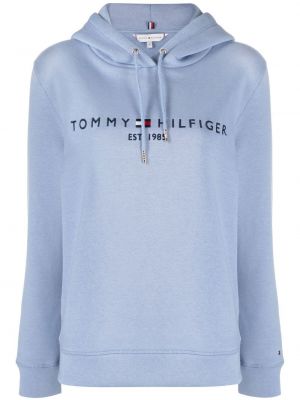 Siuvinėtas džemperis su gobtuvu Tommy Hilfiger mėlyna
