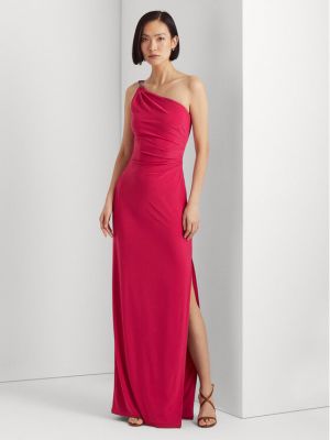 Skinny estélyi ruha Lauren Ralph Lauren rózsaszín