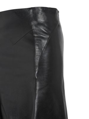 Kožená sukňa Isabel Marant čierna