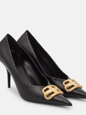 Кожаные туфли Balenciaga черные