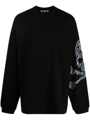 Bavlnené tričko s potlačou Mastermind Japan čierna