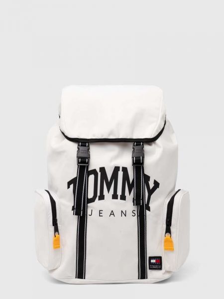 Plecak z nadrukiem Tommy Jeans biały