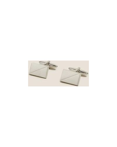 Mens M&S Collection Metal Cufflinks - Silver, Silver M&s Collection