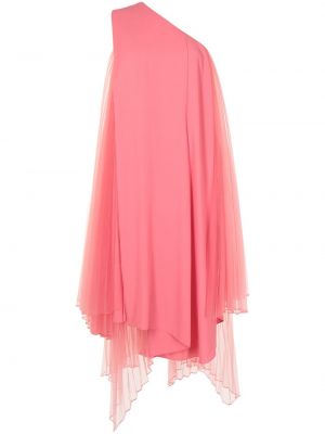 Плисирана коктейлна рокля от тюл Juun.j розово