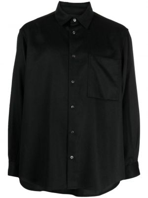 Vlnená košeľa Croquis čierna