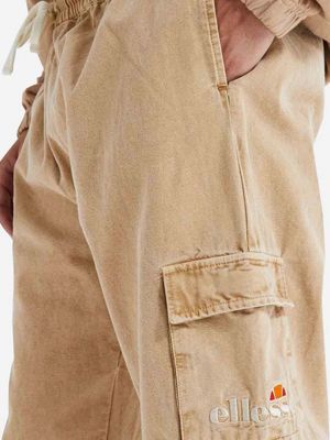 Хлопковые брюки карго Ellesse коричневые
