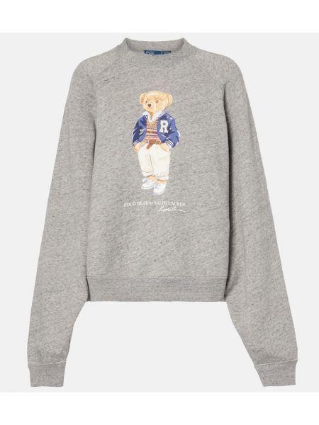 Sweatshirt i bomull i jersey Polo Ralph Lauren grå