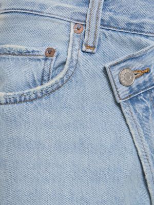 Bavlnené džínsy s rovným strihom Agolde modrá
