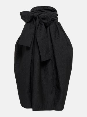 Midi sukňa s mašľou Cecilie Bahnsen čierna