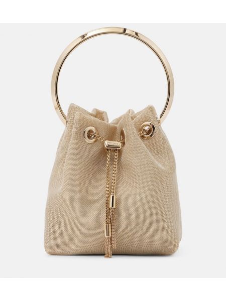 Mini bolso de malla Jimmy Choo dorado