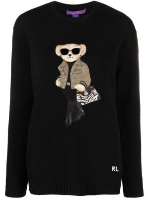 Polo marškinėliai apvaliu kaklu Ralph Lauren Collection juoda