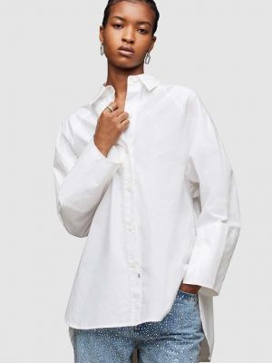 Koszula bawełniana relaxed fit Allsaints biała