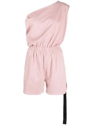 Βαμβακερή ολόσωμη φόρμα Rick Owens Drkshdw ροζ