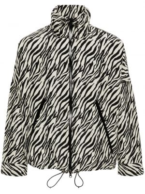 Dūnu jaka ar rāvējslēdzēju ar apdruku ar zebras rakstu Song For The Mute