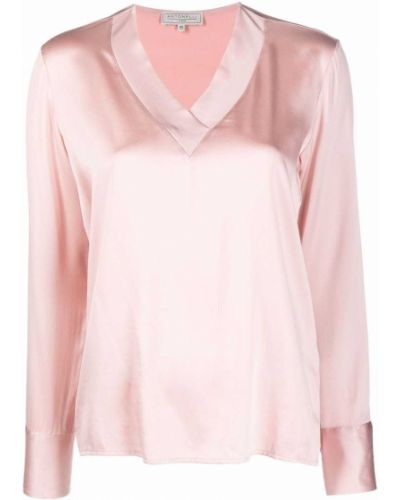 Блузка з V-подібним вирізом Antonelli, рожева