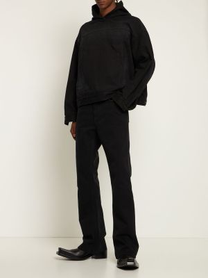 Puuvillased alt laienevad teksapüksid Balenciaga must