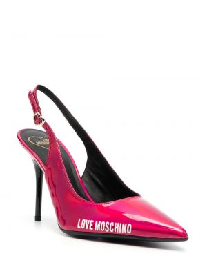 Escarpins à imprimé Love Moschino rose