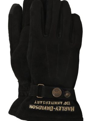 Замшевые перчатки Harley Davidson черные