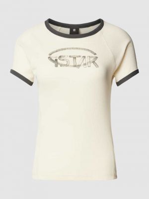 Koszulka z nadrukiem G-star Raw biała