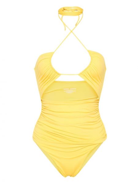 Žluté drapované plavky Magda Butrym