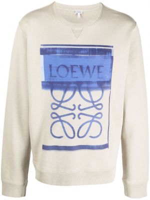 Trykt bomull sweatshirt Loewe