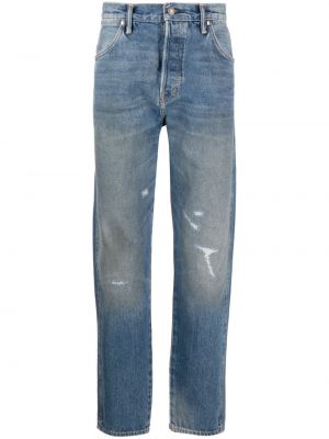 Proste jeansy z przetarciami Tom Ford niebieskie