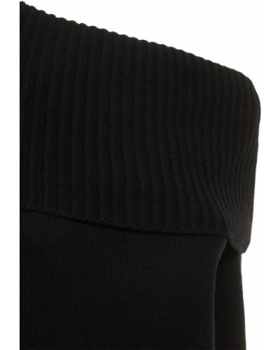 Sweter z kaszmiru asymetryczny Michael Kors Collection czarny