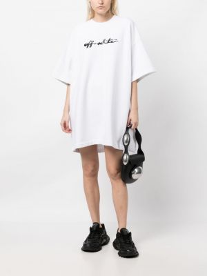 Šaty s potiskem Off-white bílé