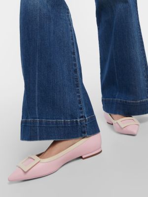 Lakkozott bőr balerina cipők Roger Vivier rózsaszín