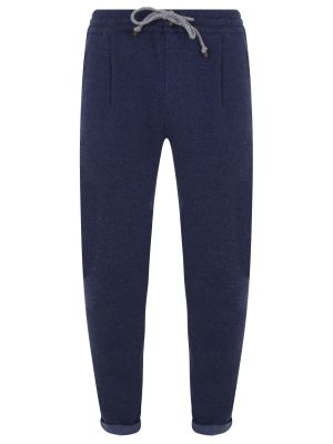 Кашемировые брюки Brunello Cucinelli синие