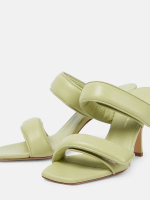 Pantofi din piele Gia Borghini verde