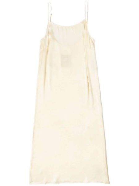 Hedvábné koktejlové šaty Uma Wang bílé