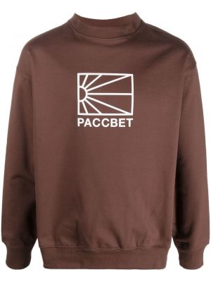 Trykt bomull sweatshirt Paccbet brun