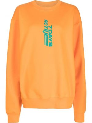 Trykt sweatshirt 7 Days Active oransje