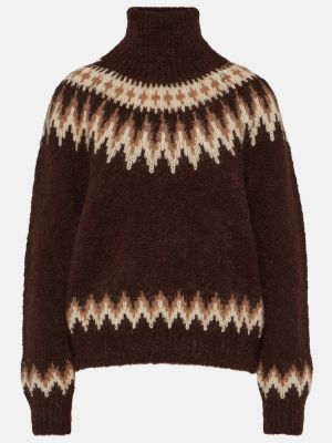 Vilnas džemperis ar augstu apkakli Polo Ralph Lauren brūns