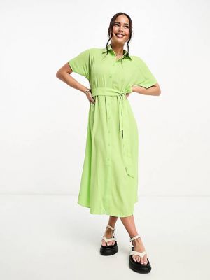 Платье с воротником Monki зеленое