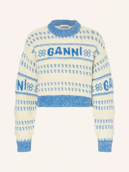 Пуловер Ganni синий