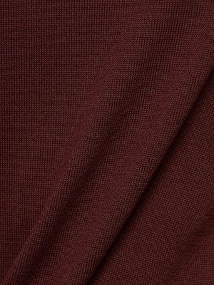 Вълнен пуловер Jil Sander винено червено