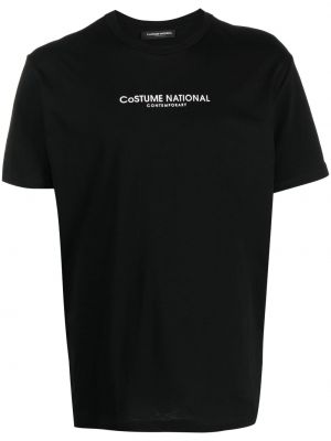 Памучна тениска с принт Costume National Contemporary черно