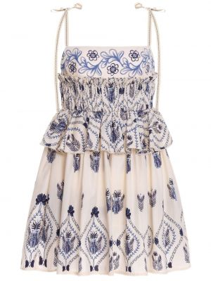 Sukienka mini bawełniana Agua By Agua Bendita biała