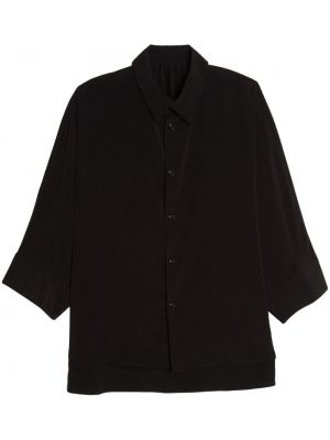 Košile s knoflíky Yohji Yamamoto černá