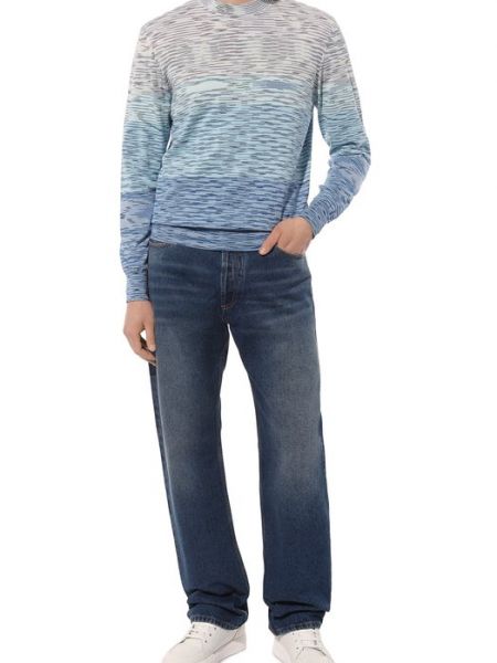 Хлопковый свитер Missoni голубой