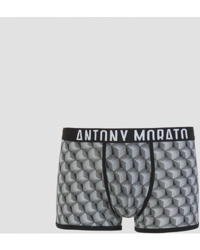 Boxer di cotone con stampa con motivo geometrico Antony Morato Nero