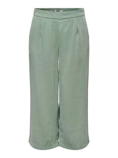 Plisované culottes nohavice Only zelená